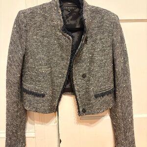 Theory Women's Charcoal Tweed Blazer